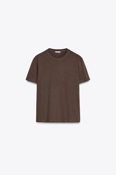 Zara Базовая футболка из хлопка