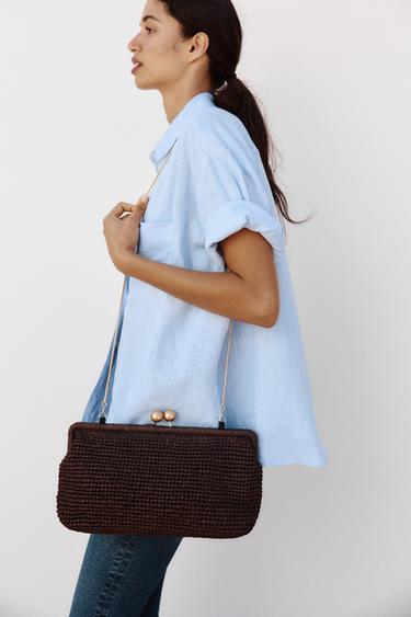 Zara Плетеный клатч