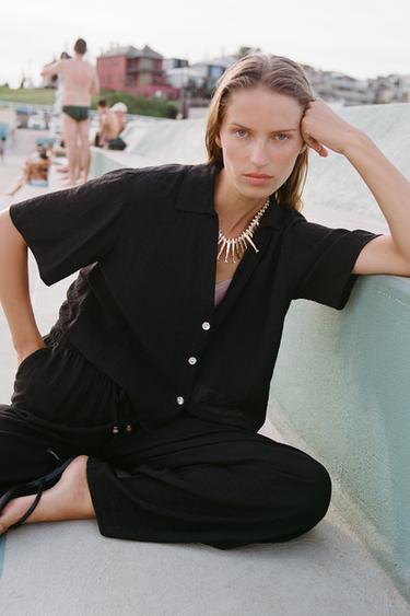 Zara Рубашка с короткими рукавами купить с доставкой.