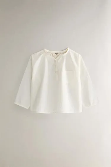 Детский хлопковый блузон прямого покроя ZARA