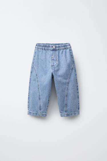 Zara Джинсы свободного кроя с декоративными швами купить с доставкой.