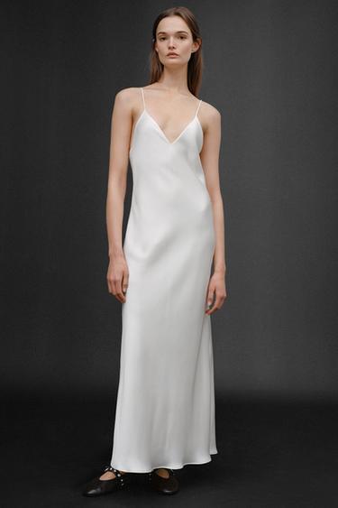 Zara Атласное платье миди — 50TH ANNIVERSARY