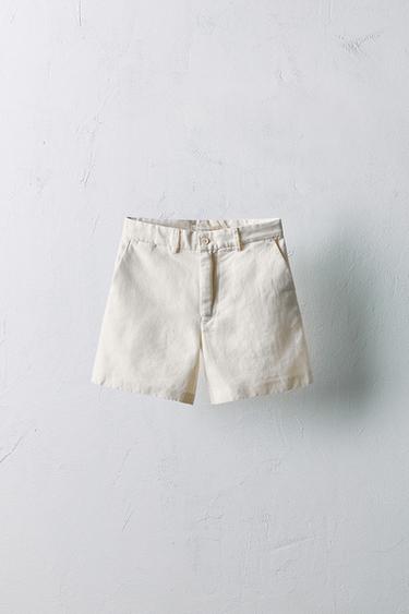 Zara Бермуды из льняно-хлопковой смеси ограниченной коллекции 6-10 лет