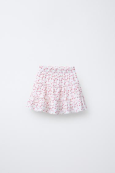 Zara Юбка-шорты из рельефной ткани с принтом купить с доставкой.