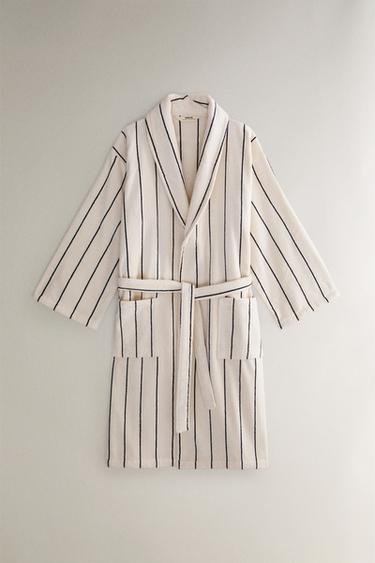 Zara Халат THIN STRIPE TERRY