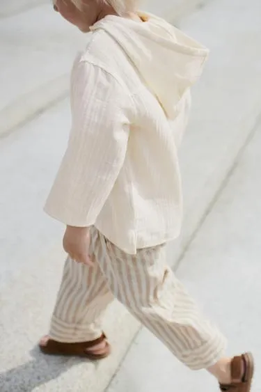 Брюки прямого кроя в полоску- Заказать в России