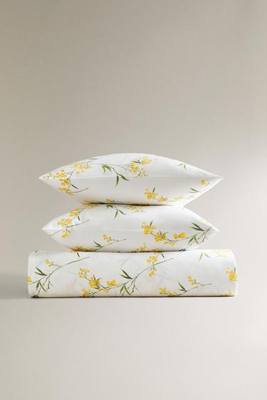 Zara Покрывало MIMOSA PRINT SATEEN DUVET купить с доставкой.