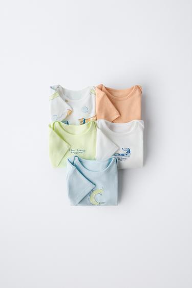 Zara Набор из 5 боди с принтами щенков