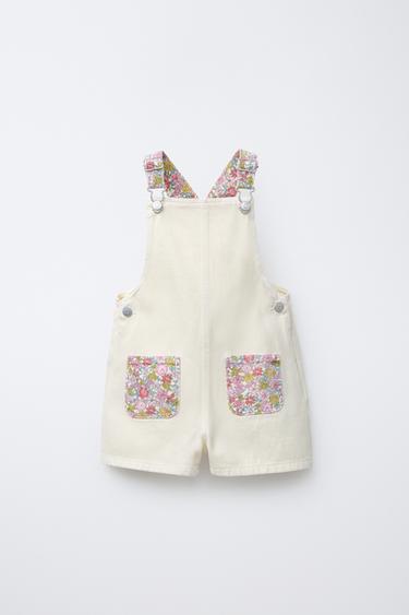 Zara Комбинезон из твила с цветочным принтом