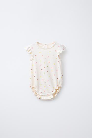 Zara Комбинезон с оборками и фруктовым принтом