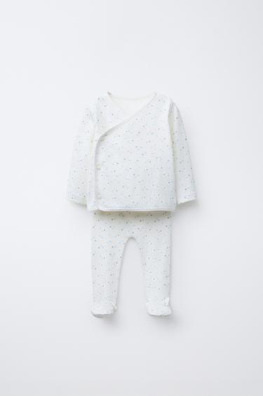 Zara Комплект из футболки и леггинсов в горошек