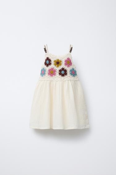 Zara Платье кроше с бисером