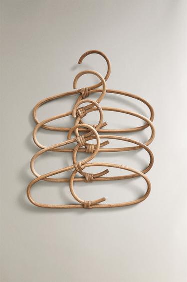 Zara Набор детских вешалок из ротанга (набор из 4 штук)