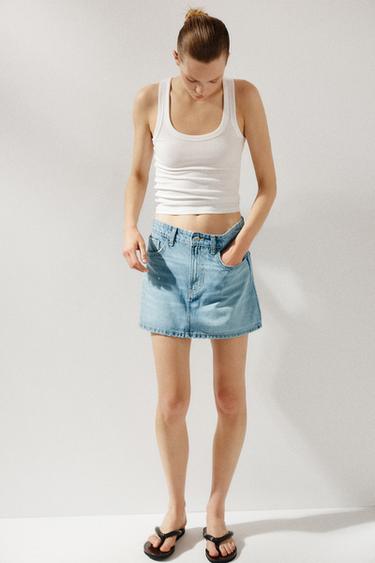 Zara Джинсовая юбка-брюки TRF