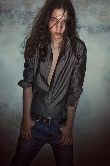 Zara Кожанный ремень с заклепками BOBBY GILLESPIE X ZARA купить с доставкой.