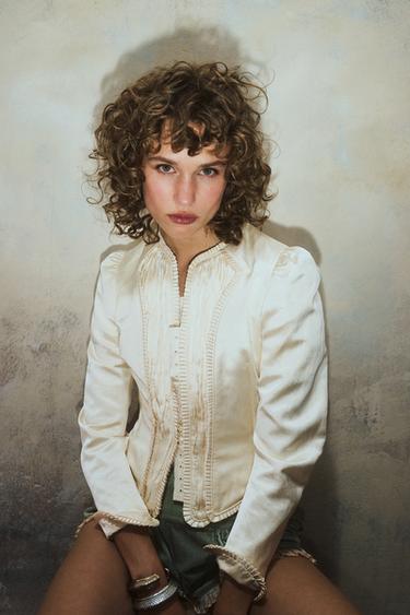 Zara Пиджак-корсет из льняной смеси KATE MOSS X ZARA