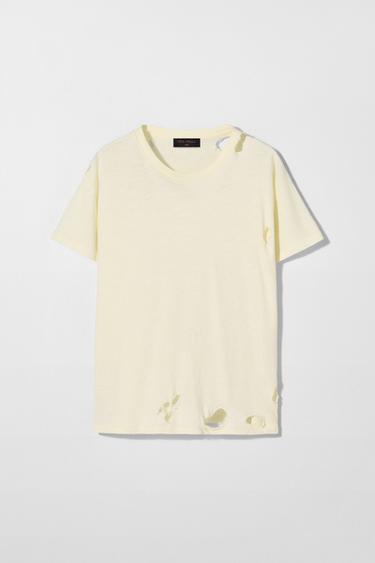 Zara Рваная футболка KATE MOSS X ZARA