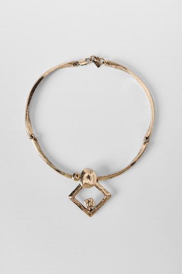 Zara Подвеска на цепочке с артикулированным металлическим элементом KATE MOSS X ZARA