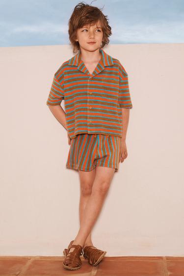 Zara Поло из футера в полоску LIMITED EDITION