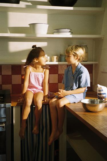 Zara Пижама с рубашкой в клетку и бермудами на мальчика 3-6 лет