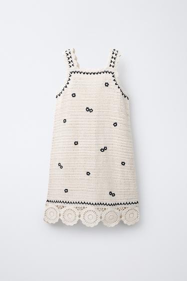 Zara Трикотажное платье с цветами