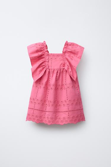 Zara Платье с вышитыми цветами