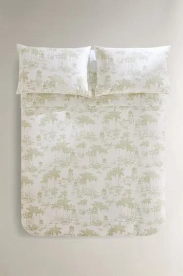 Покрывало из сатина TOILE DE JOUY PALM TREE