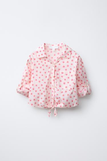 Zara Рубашка с принтом в виде узла