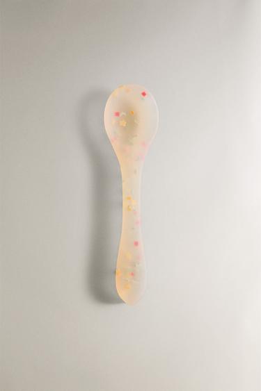 Zara Детская силиконовая ложка с конфетти