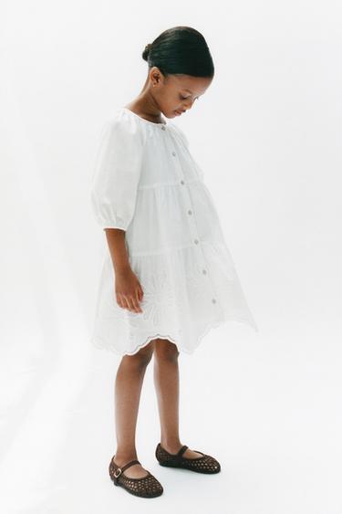 Zara Платье с вышитыми цветами