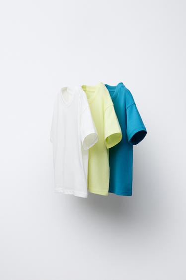 Zara Набор из трех однотонных футболок