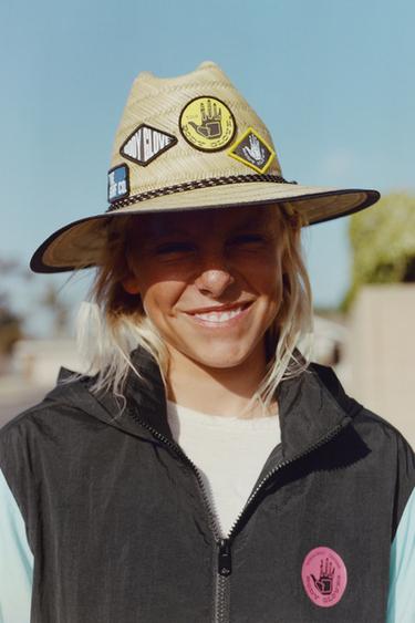 Zara Шляпа из соломы с нашивкой BODY GLOVE ©