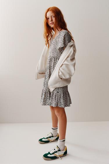 Zara Платье с принтом в мелкий цветочек купить с доставкой.