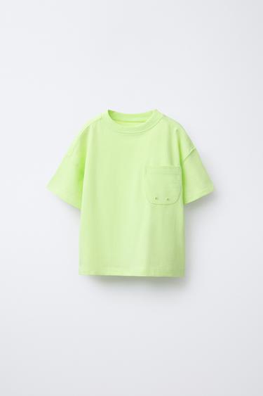 Zara Однотонная футболка с карманом