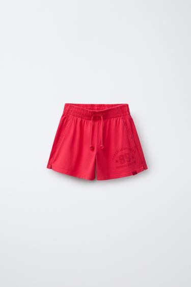 Zara Шорты-бермуды с текстом