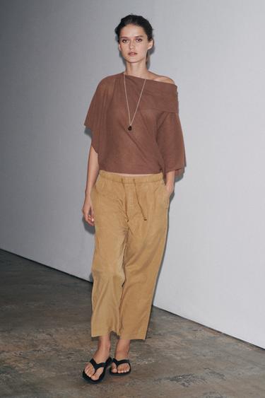 Zara Брюки-джоггеры WIDE LEG — ZW COLLECTION купить с доставкой.