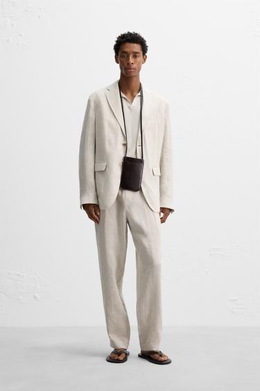 Zara Костюмный блейзер из 100% льна