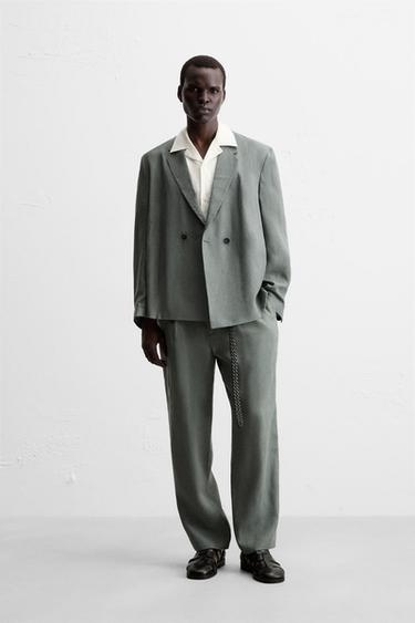 Zara Брюки костюмные из 100% льна