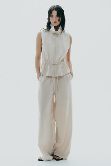 Zara Брюки-палаццо из струящейся ткани