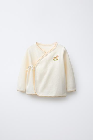 Zara Футболка POINTELLE с вышивкой «лошадь» крестиком купить с доставкой.