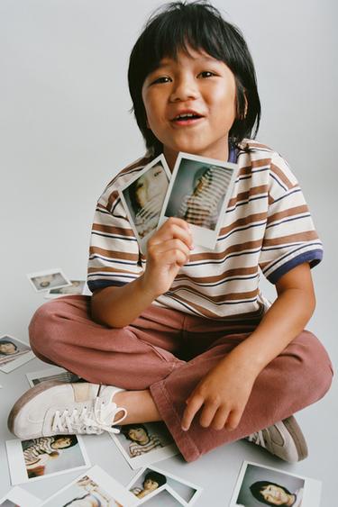 Zara Футболка в полоску с яркой отделкой