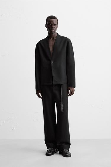 Zara Брюки костюмные из хлопка и льна