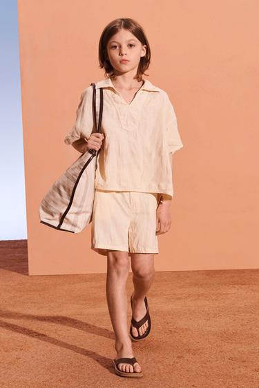 Zara Блуза из натурального льна