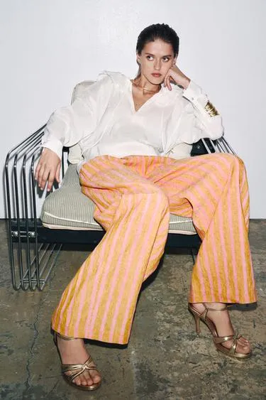 Рубашка из льна и шелковой смеси ZW коллекция- Заказать в России