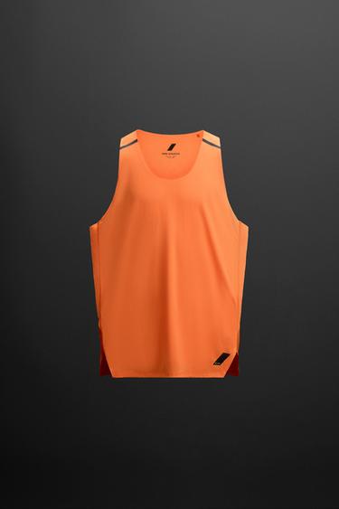 Zara Майка-борцовка из высокотехнологичной ткани в стиле колор-блок