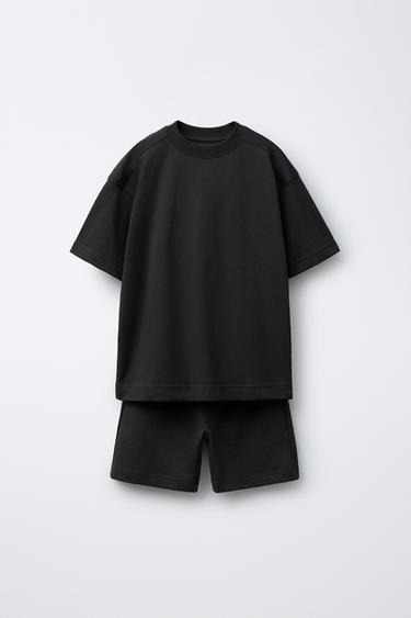 Zara Набор футболки с коротким рукавом и бермудских шорт