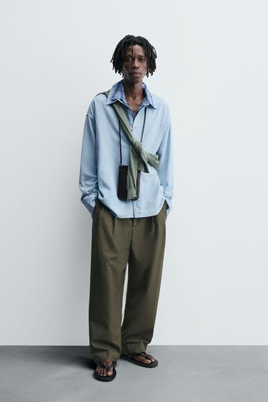 Zara Легкая джинсовая рубашка