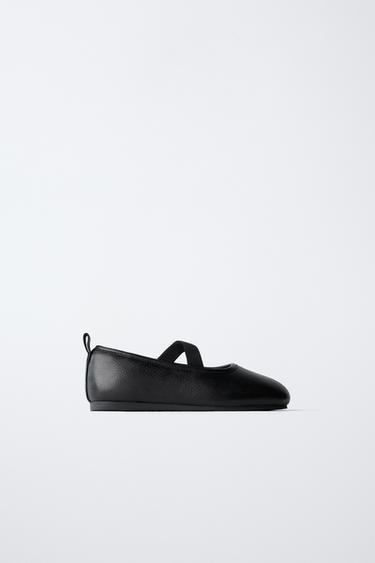 Zara Кожаные школьные балетки