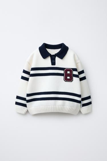 Zara Трикотажное поло в полоску с принтом SNOOPY PEANUTS™