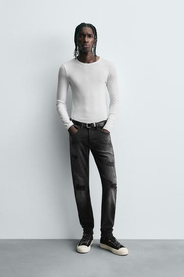 Zara Джинсы SKINNY FIT с разрезами